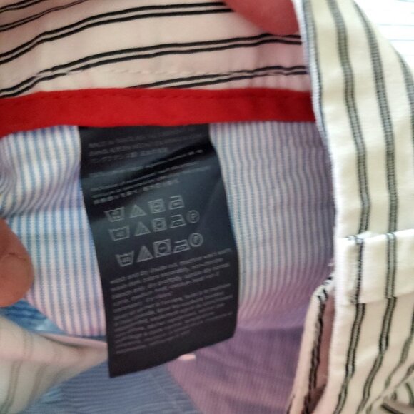 Tommy Hilfiger Women White Navy Nautical Stripped Preppy Shorts Medium - Picture 7 of 11